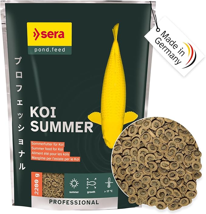 sera Koi Professional Summer 4.85lb | Energizing for Warm Seasons | Optimal Growth & Strong Immune System | Rich in Vitamins, Minerals, Proteins | for Water Temperatures Above 63°F