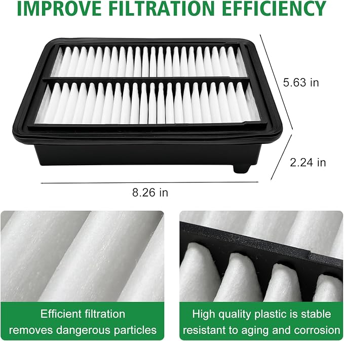 2PCS Cabin Engine Air Filter Kits Fits