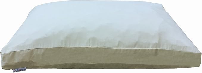 Dogbed4less Memory Foam Dog Bed for Medium Large Dogs with Orthopedic Comfort, Waterproof Liner and Khaki Washable Pet Bed Cover 40X35 Pillow