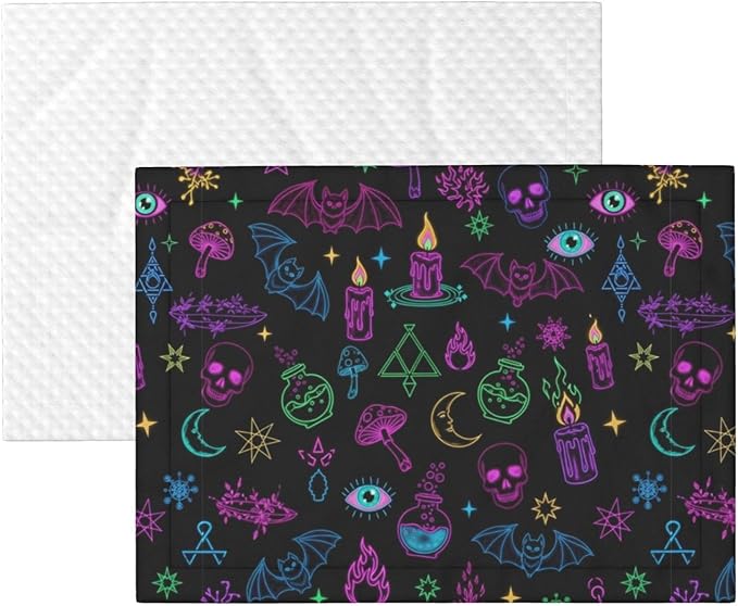 Pet Blanket for Couches and Beds, Halloween Goth Witchy Witch, Reversible Double Sided Plush Design with Soft Bumpy Texture and Smooth Surface, Furniture Protector