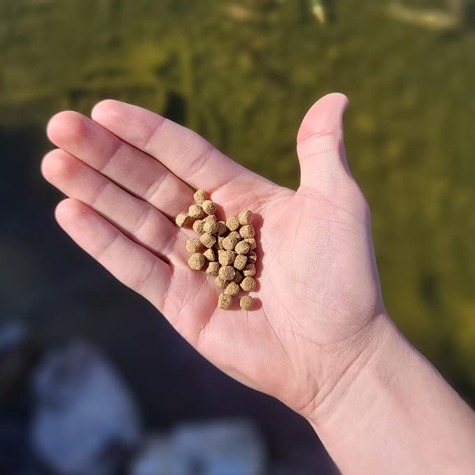 HALF OFF PONDS Grow Pro Koi Fish Food - 5 lb Floating Pellets, 5mm Size - Goldfish Food for Ponds - 40% Protein with Fish Meal & Probiotics - Designed for Rapid Growth & High Digestibility