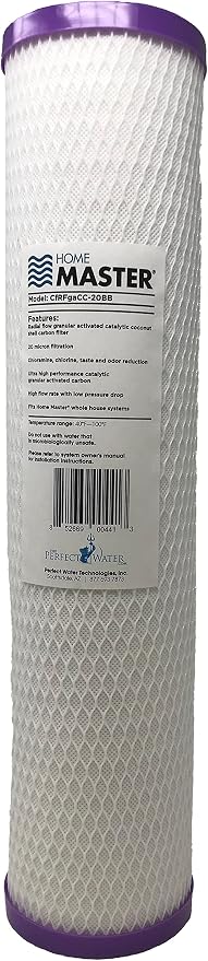 Home Master CfRFgaCC-20BB Replacement Whole House Water Filter, High Flow 20gpm