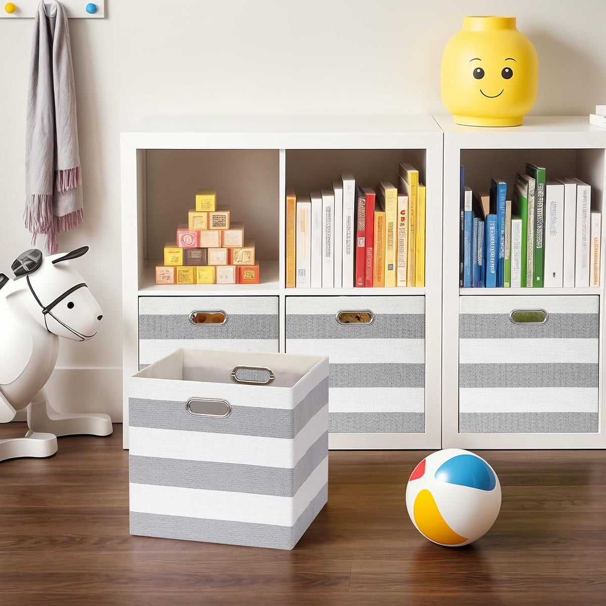 11x11x11 Inch Cube Storage Bins, Set of 4 Fabric Storage Cubes