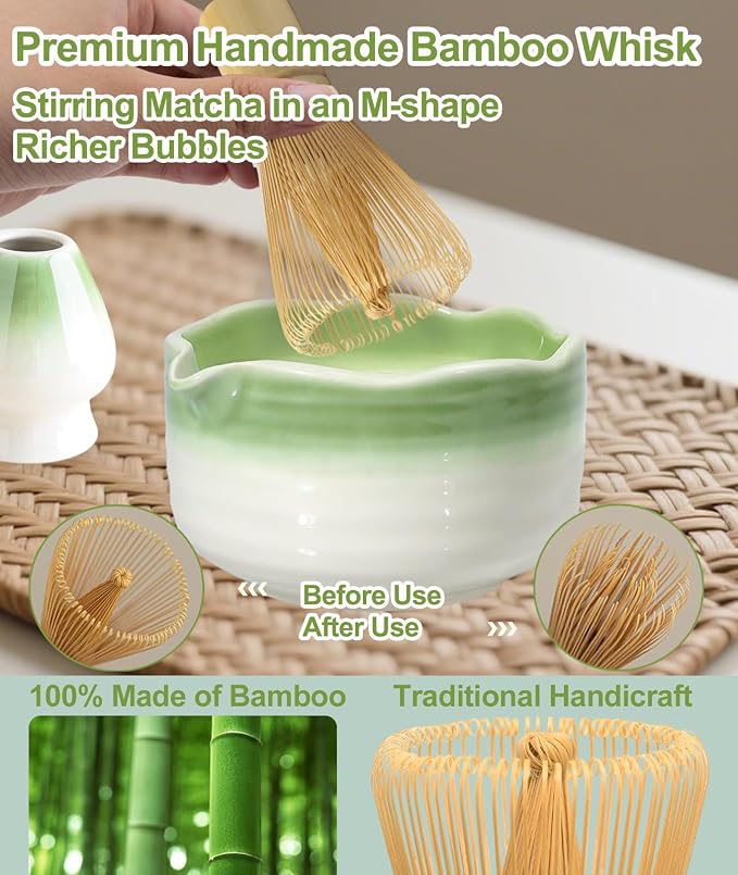 JBER Matcha Set, Whisk 100 Prongs, Sifter