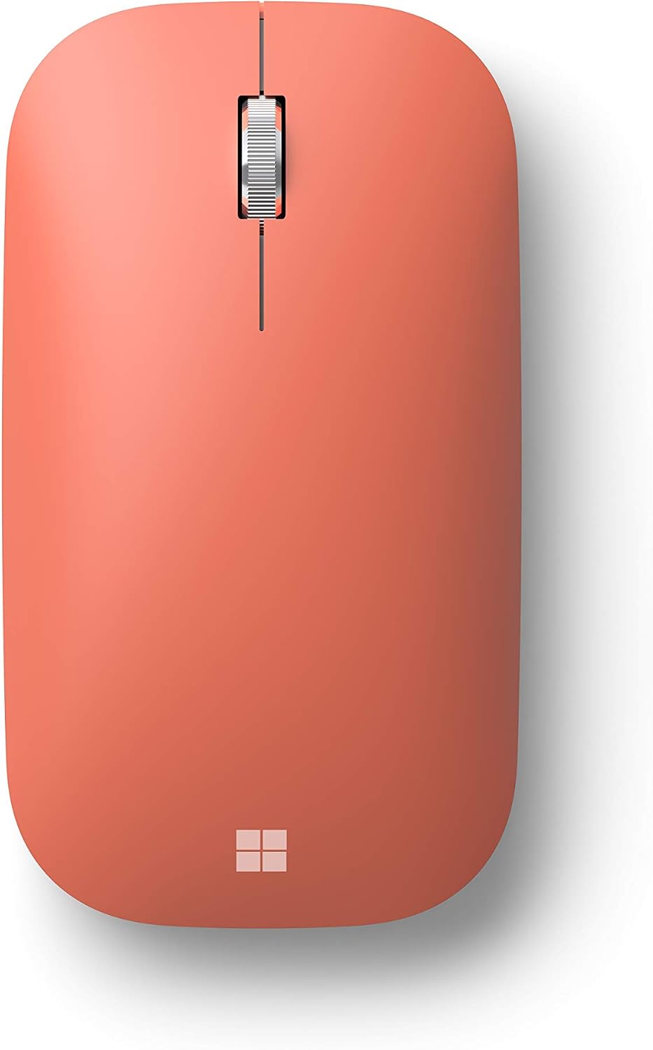 Microsoft Mobile Mouse - Peach. Comfortable Right/Left Hand Use with Metal Scroll Wheel, Wireless, Bluetooth for PC/Laptop/Desktop, works with Mac/Windows 8/10/11 Computers