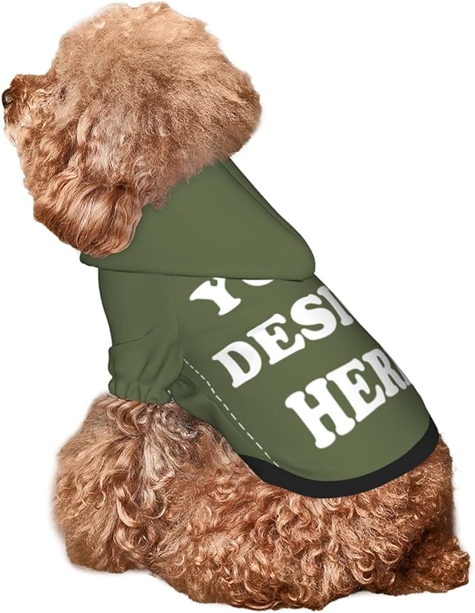 Personalized Dog Hoodie, Custom Dog Costumes for Small Dogs, Holiday Happy Dog Clothes Football Pet Shirt Sweater with Name Number for Girl/Boy Cats/Kitten, SageGreen, M