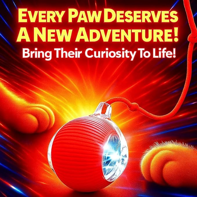 Interactive Electric Automatic Rolling Moving Rechargeable Self Play Stimulation Toy,Smart Pet Chase with Speedy Tail Rope for Bored Indoor Cats (Purple)