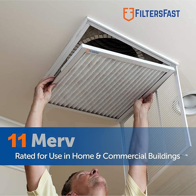 Filters Fast 16x24x2 Pleated Air Filter Merv 11, 2 inch AC Furnace Air Filters
