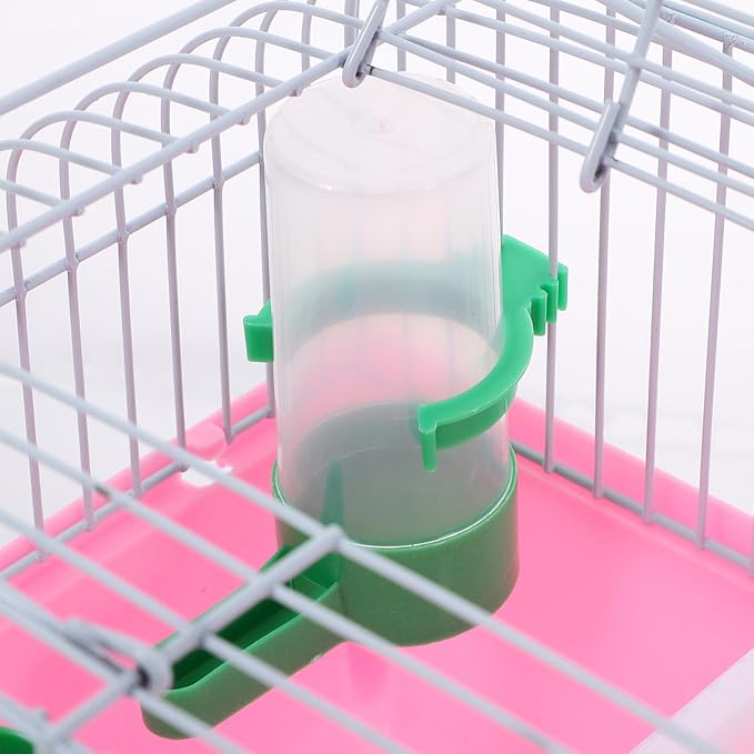 balacoo Portable Bird Cage for Lovebirds Lightweight and Spacious Travel Carrier with Perch Food Box and Waterer for Pet Birds Go Owners