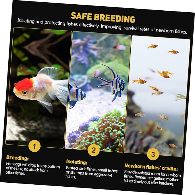 Aquarium Fish Tank Breeding Box - Guppy Double Breeding Hatchery Incubator, Safe Breeding and Egg Protection for Shrimp Clownfish