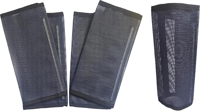 Horse Fly Leggings Boots – Set of 4 UV-Protective Stretch Mesh Fly Boots with Stays, Full‑Leg Coverage