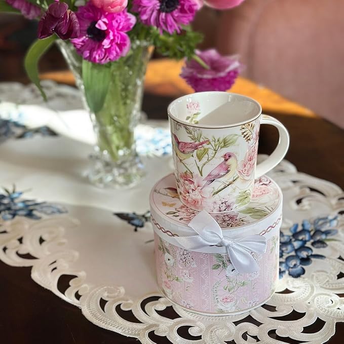 STP GOODS Porcelain Tea/Coffee Cup in Gift Box Fine Porcelain Coffee Cup Tea