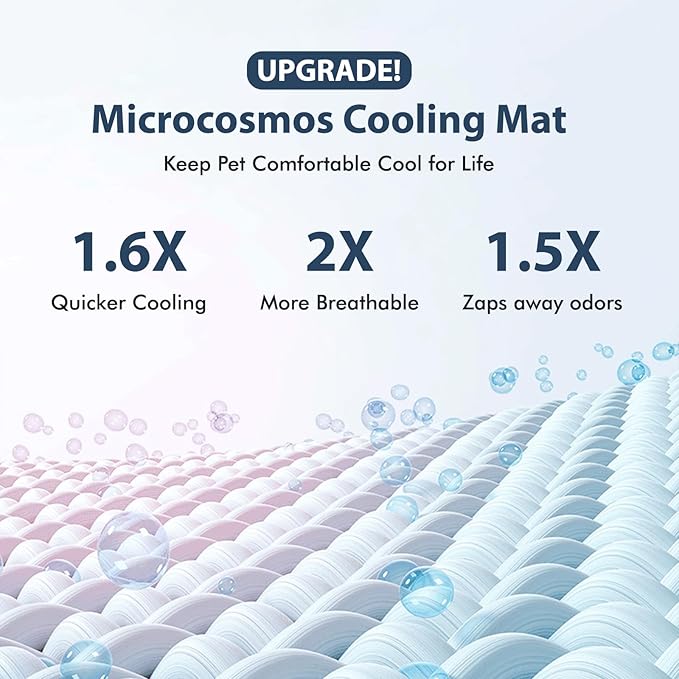 MICROCOSMOS Summer Cooling Mat & Sleeping Pad- Water Absorption Top, Materials Safe, Easy Carry, EZ Clean. Keep Cooling for Pets, Kids and Adults.(Pink, 40" x 28")
