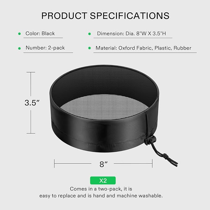 VIVOSUN 2-Pcs. Grow Tent Vent Cover