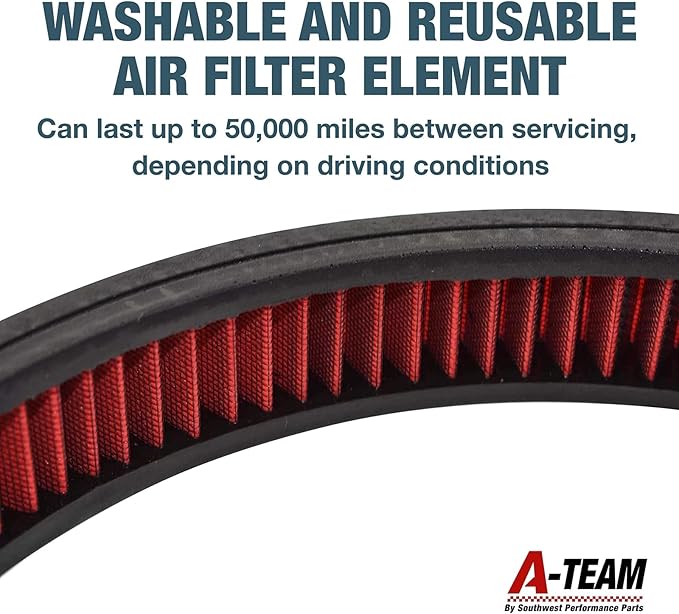 A-Team Performance High Flow Washable & Reusable Round Cotton Air Filter Element