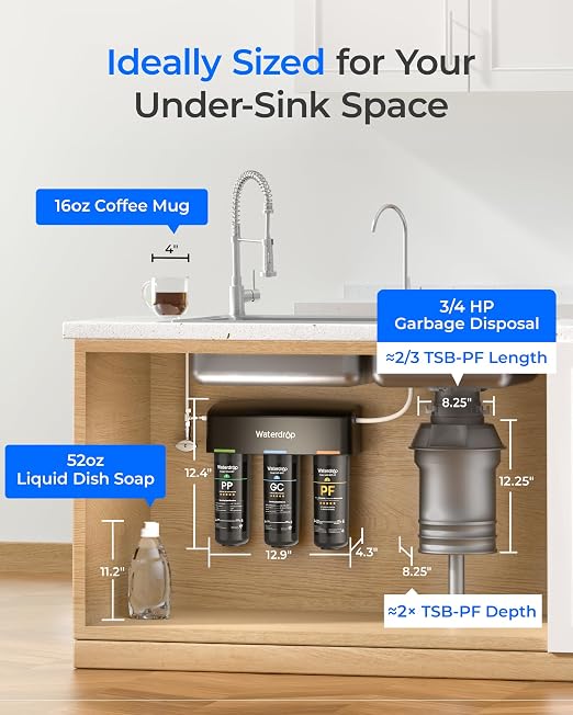 Waterdrop TSB-PF Under Sink Water Filter,  +