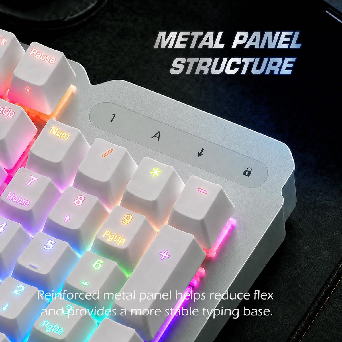 RK952 Wired Mechanical Gaming Keyboard, Full-Size 104 Keys, Aluminum Plate