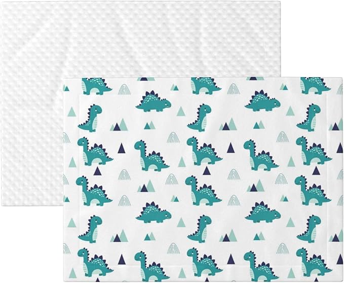 Dog and Cat Blanket in One, Funny Dinosaur Green, Double Sided Plush Throw with Raised Dot Pattern on One Side and Flat Velvet on Other for Variety