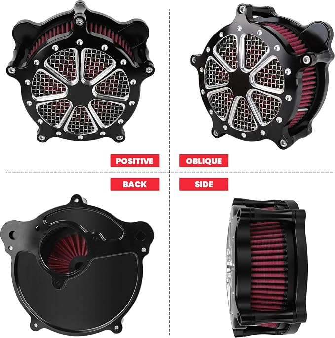 Harley M8 Air Filter, High-Flow Air Filter compatible
