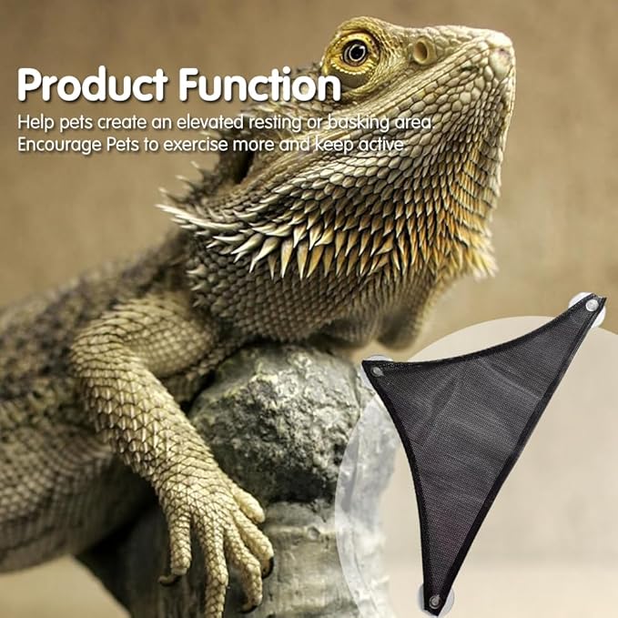 Bearded Dragon Hammock Reptile Hammock for Axolotl,Geckos,Lizards,Breathable Mesh Bearded Dragon Tank Accessories for Snakes,Chameleon,Fish