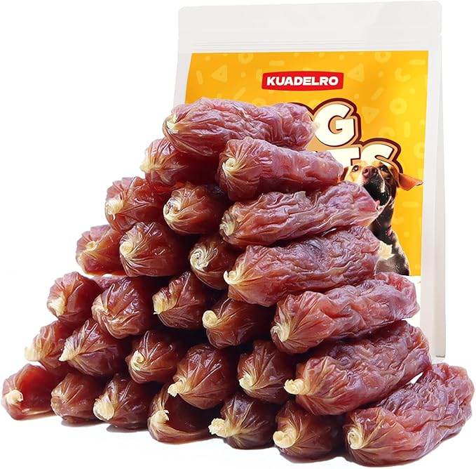 Duck Sausage Soft Dog Treats, Duck Jerky Training Treats Skiny Coat Dog Chews for Senior Small Medium Large Breed 10.58oz