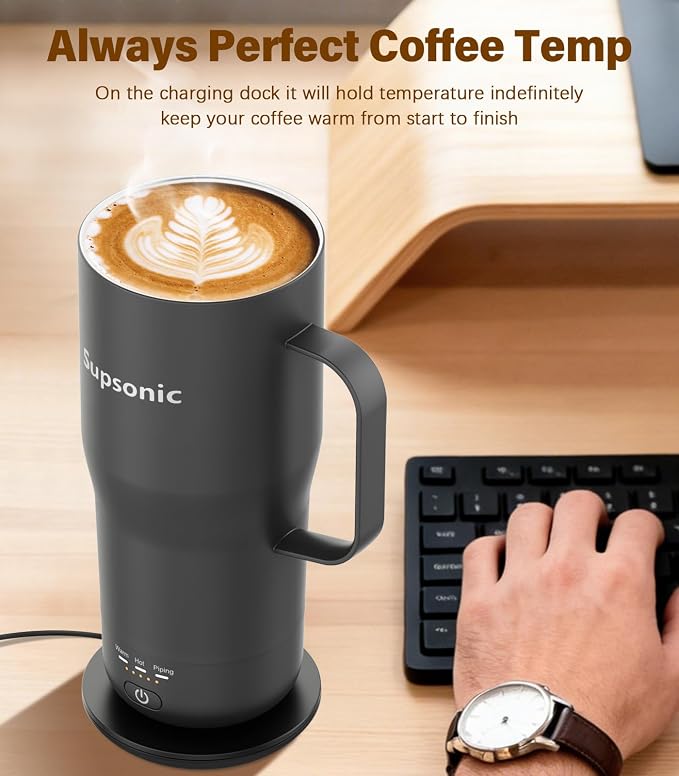 Supsonic Heated Coffee Mug, 20oz Electric Temperature Control Cup | Keeps