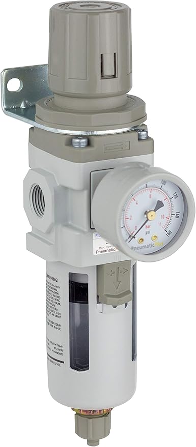 PneumaticPlus SAW300-N03BG Compressed Air Filter Regulator Piggyback Combo 3/8"