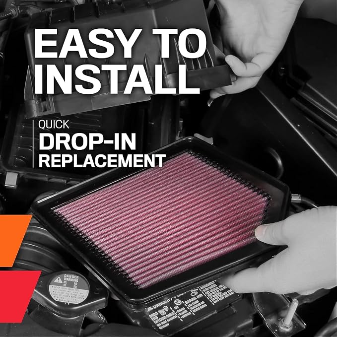 K&N High-Flow Original Lifetime Engine Air Filter: Increase Power: Premium