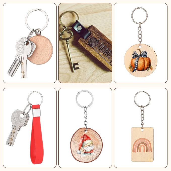 Tondiamo 122 Pcs Laser Engraving Blanks Keychains Bulk Laser Cutting Engraving