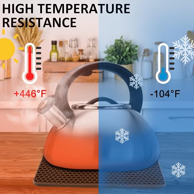 4 Pack Silicone Trivet Mats, Heat Resistant Hot Pot Holders and Pads