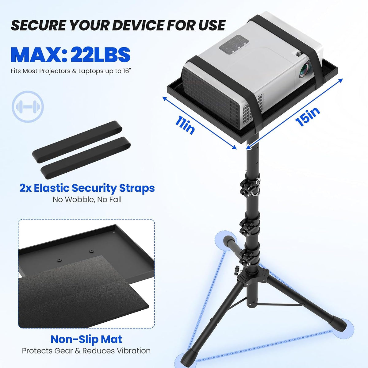 Projector Stand Tripod Laptop Stands Height Adjustable