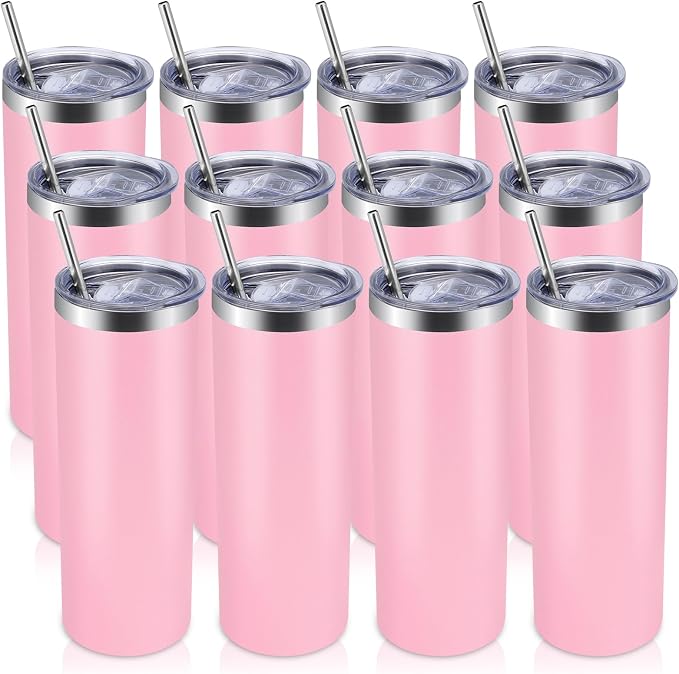 Volhoply 12 Pack Skinny Tumblers