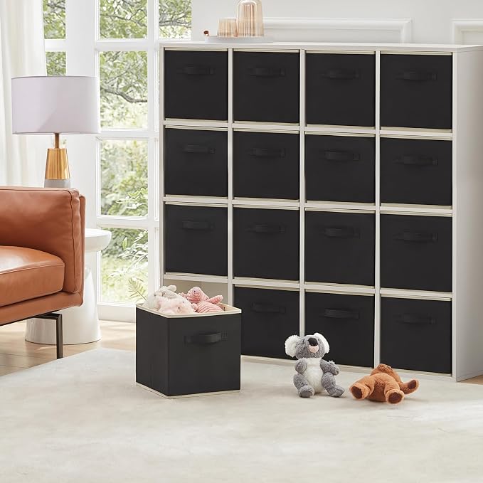 Lifewit 16 Packs Storage Cubes, 11 Inch Cube Storage Bins, Foldable Decorative