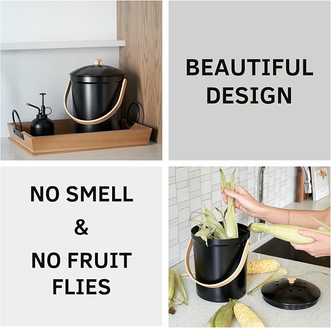 Beautiful Kitchen Compost Bin
