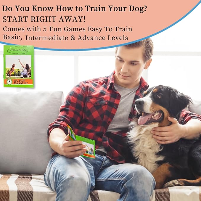 Dog Scent Training kit, Brain Games, Hide and Seek Toys - Fun Nose Work Games, Sniff and Seek Sniffing Toys, Dog Nosework Kit, Scent Work Kit for All Ages Dog (Orange)