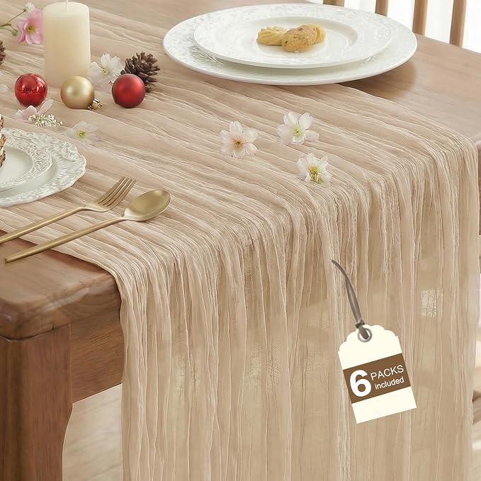 IVAPUPU Nude Table Runner 120 Inches