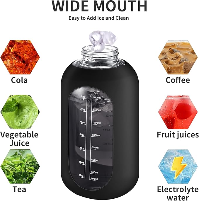 CIVAGO 32 oz Glass Water Bottle