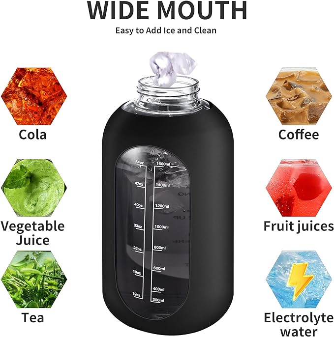 CIVAGO 32 oz Glass Water Bottle