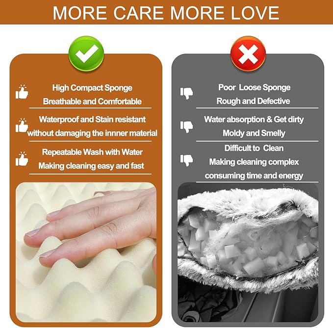 Orthopedic Dog Bed Medium Sizes, Waterproof Toast Dog Bed for Small/Large Dogs Bed The Pet Bed Washable Removable Cover and Non-Slip Bottom Bolster Puppy Kitten Washable Pet Bed