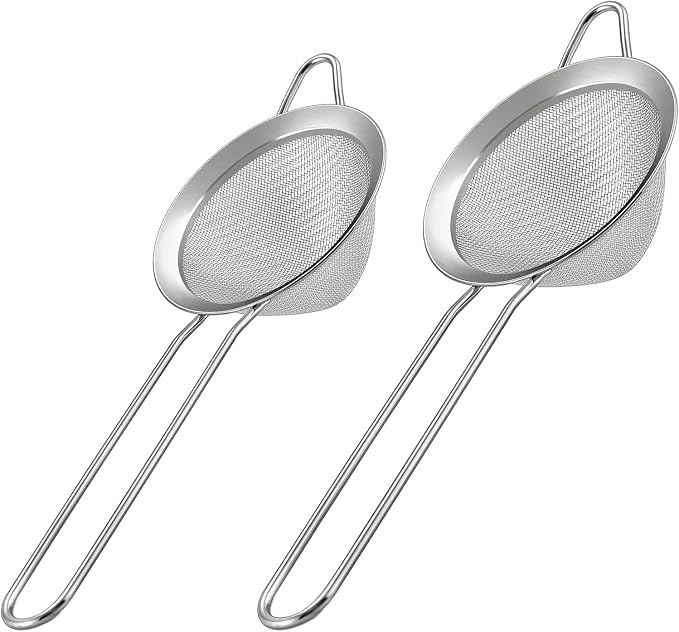 2 Pack Fine Mesh Strainer, Small Stainless Steel Sieves