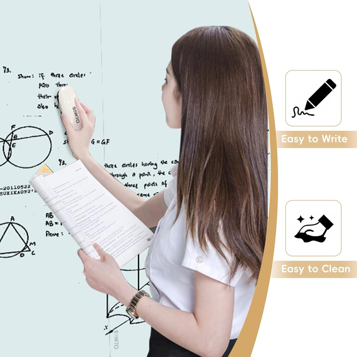 Glass Whiteboard - Glass Dry Erase Board 36" x 60" Magnetic White Board Writing Board White Boards for Walls Wall Office Home