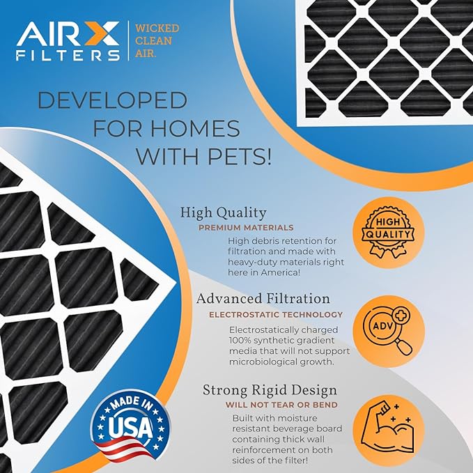 AIRX FILTERS WICKED CLEAN AIR. 20x25x1 Air Filter Odor Eliminator Carbon Filter