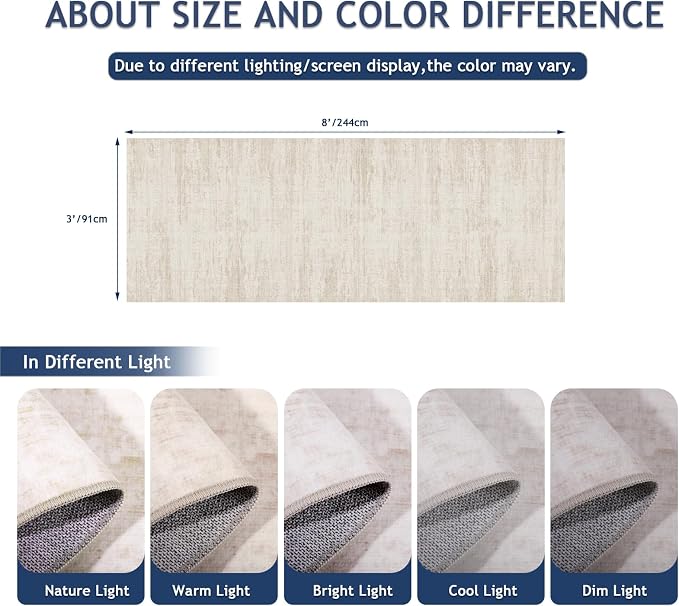 3x8 Runner Rug Non Slip Washable Rugs