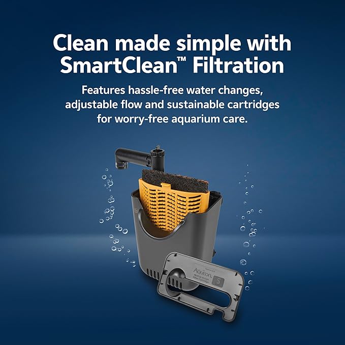 Aqueon Aquarium Starter Kit with Smart Clean Filtration and LED Lighting, Freshwater and Saltwater Fish, Perfect for Gouramis, Barbs, Bettas, 20-Gallon