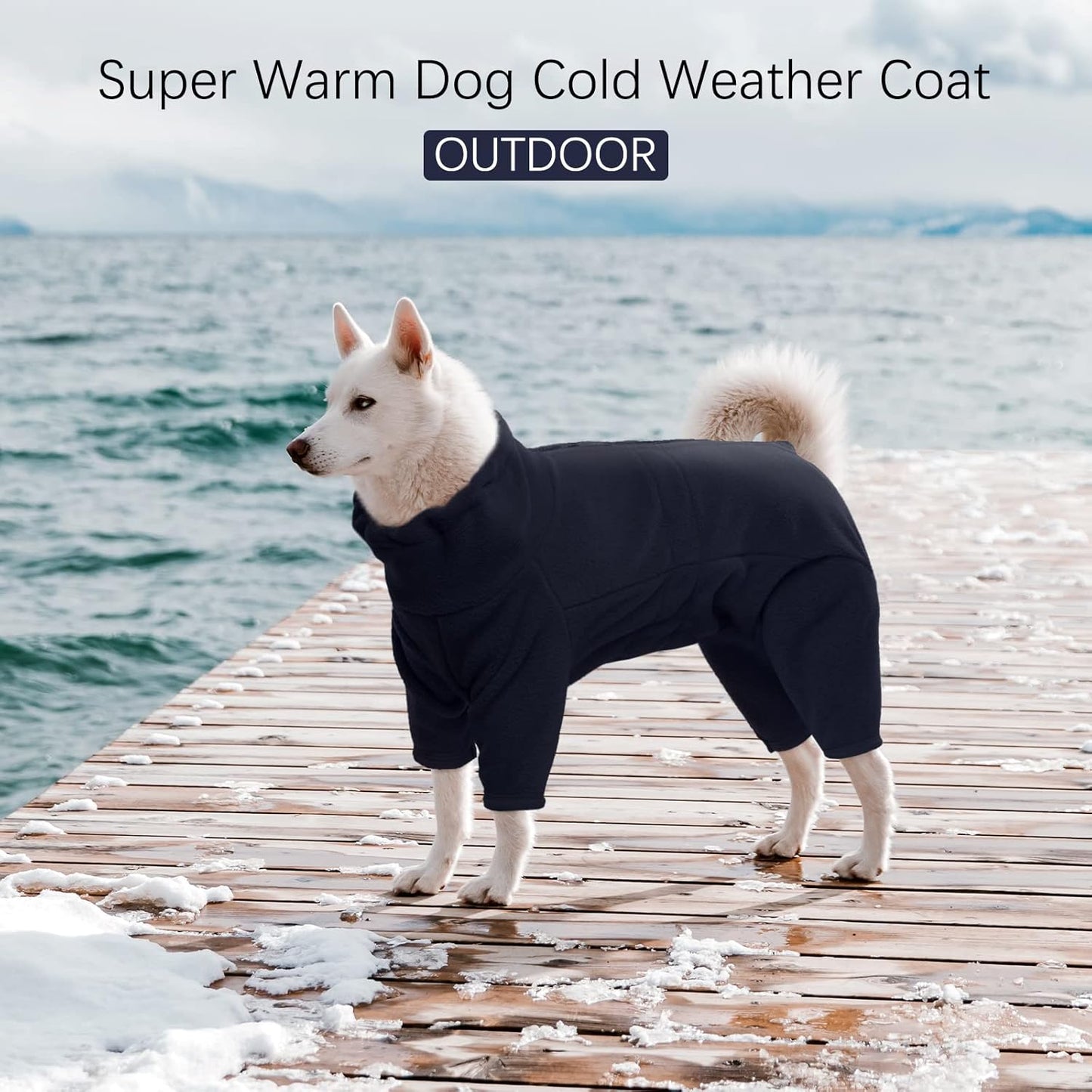 ROZKITCH Dog Winter Clothes, Pet Windproof Warm Cold Weather Jacket Vest Cozy Jumpsuit Apparel Outfit Clothes for Small Medium Dog Walking Hiking Sleep Blue S