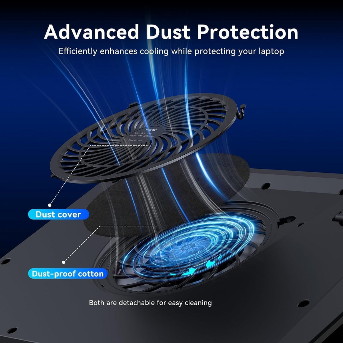llano Gaming Laptop Cooler, V12 Laptop Cooling Pad Stand