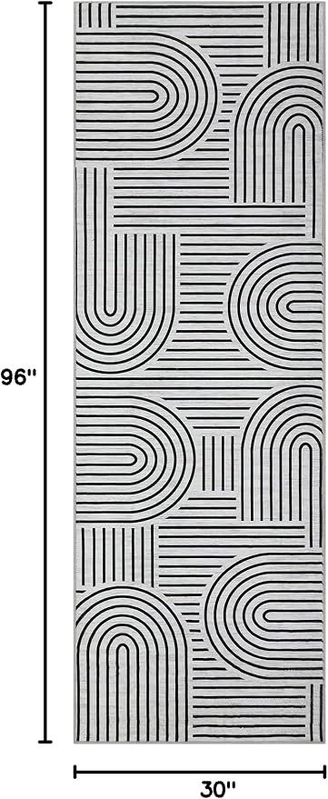 ROYHOME Modern Rug 2.5x8 Runners