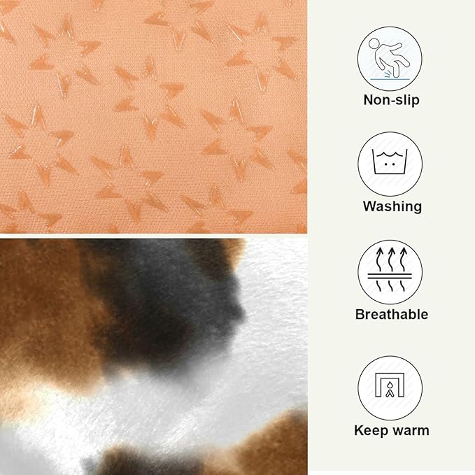 Pet Bed Cow Print Tie Dye Dog Bed Mat Absorbing Non Slip Pad Pet Sleeping Mat for Small, Medium, and Large Dogs Puppy Cat 36 in x 24 in