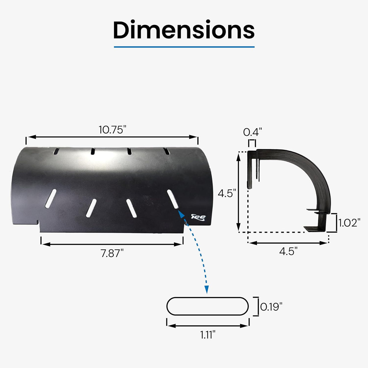 ICC Cable Runway Radius Drop Kit, Black, 2-Pack