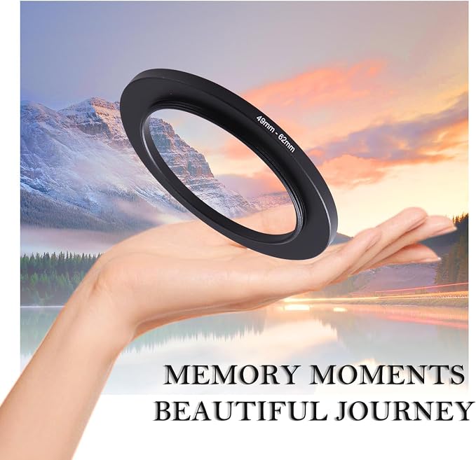 49-62mm Step-Up Ring Adapter, 49mm to 62mm Step Up Filter Ring